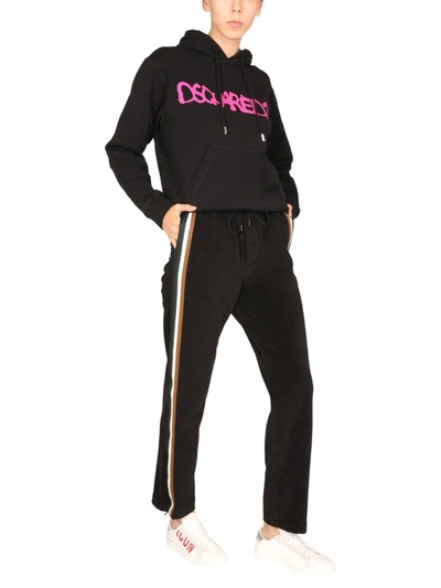 Shop Dsquared2 "corduroy" Trousers In Black