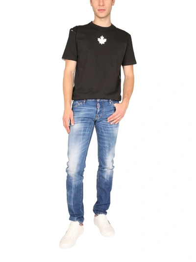 Shop Dsquared2 "mini Leaf Cool" T-shirt In Black