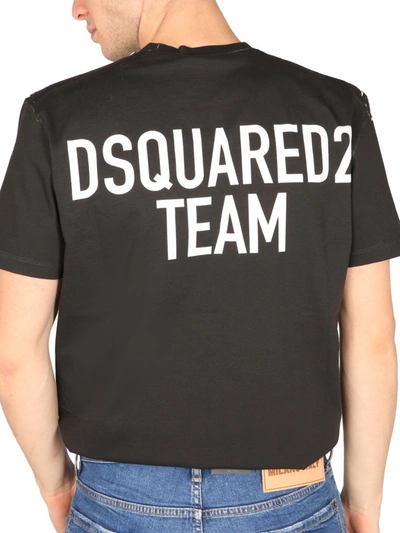 Shop Dsquared2 "mini Leaf Cool" T-shirt In Black