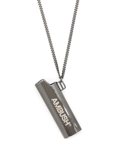 Shop Ambush Lighter Case Pendant Necklace In Black