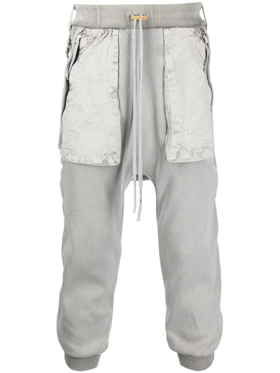 Shop Boris Bidjan Saberi Drop-crotch Track Pants In Grey