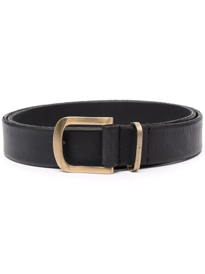 Shop Ajmone Buckled Leather Belt In Black