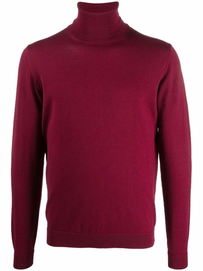 Shop Roberto Collina Roll-neck Merino Jumper In Red