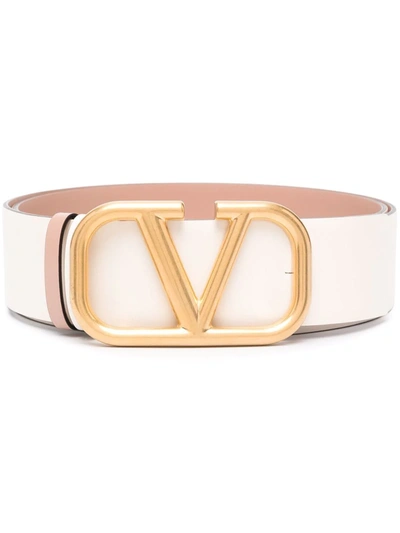 Shop Valentino Garavani Reversible Vlogo Signature Belt In Glossy