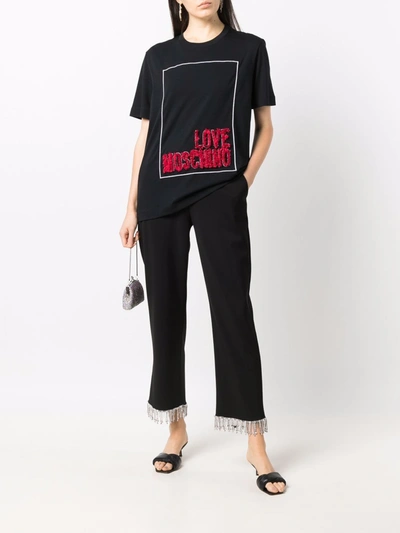 Shop Love Moschino T-shirts And Polos Black