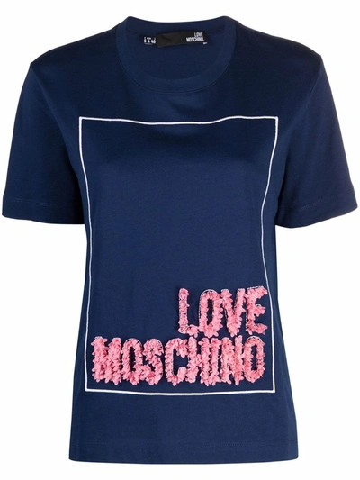 Shop Love Moschino T-shirts And Polos Blue