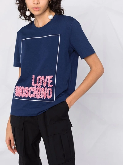 Shop Love Moschino T-shirts And Polos Blue