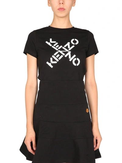 Shop Kenzo "big X" T-shirt In Black