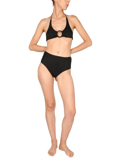 Shop Oseree Lumiere Bikini Swimsuit In Black