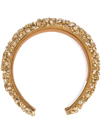 Shop Jennifer Behr Czarina Embellished Headband In Gold