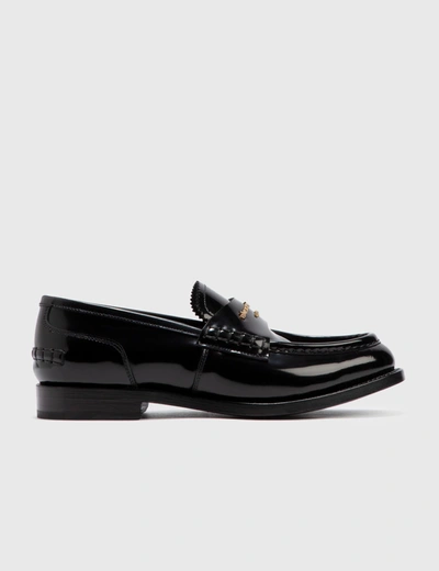 Shop Alexander Wang Carter Logo Loafer In Black