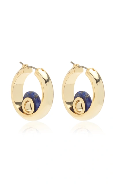 Shop Demarson Women's Mini Amy Lapis 12k Gold-plated Hoop Earrings