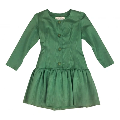 Pre-owned Givenchy Silk Mid-length Dress In Green