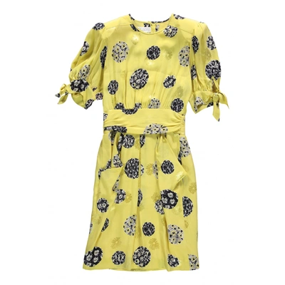 Pre-owned Escada Silk Mid-length Dress In Yellow