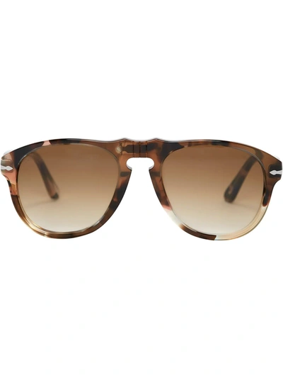 Shop Jw Anderson X Persol Pilot-frame Sunglasses In Brown
