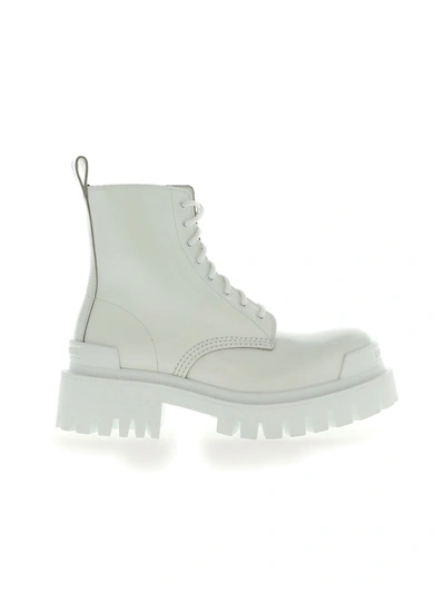 Shop Balenciaga Boots In Opt.white/opti.white