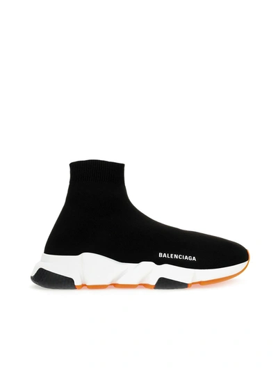 Shop Balenciaga Sneakers In Black Orange