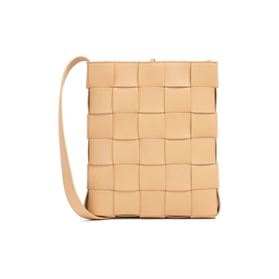 Shop Bottega Veneta Messenger Cassette Bag In Nude &amp; Neutrals