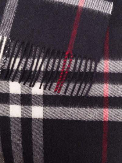 Shop Burberry Fringed Check Scarf In Mixed Colours