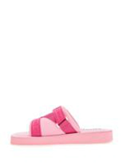 Shop Moschino Sandals In Pink