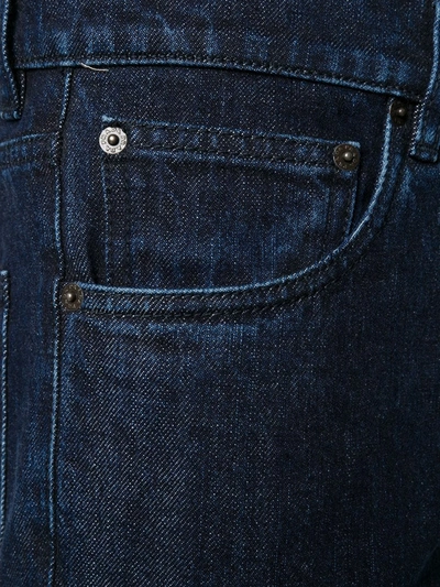 Shop Prada Logo Plaque Straight-leg Jeans In Nero