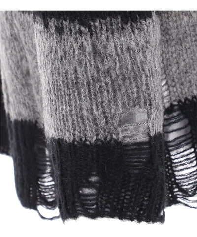 Shop Acne Studios Striped Sweater In Grey