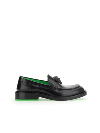Shop Versace Loafers In Nero-nero