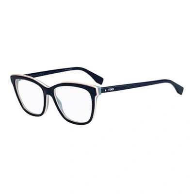 Shop Fendi Ladies Blue Round Eyeglass Frames Ff 0251 0pjp 54