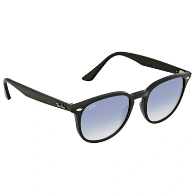 Shop Ray Ban Light Blue Gradient Square Sunglasses Rb4259 601/19 51 In Black,blue