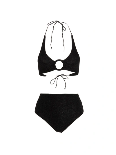 Shop Oseree Lumiere Ring Beachwear In Black