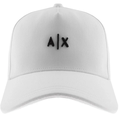 Shop Armani Exchange Logo Baseball Cap White