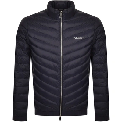 Armani Exchange Padded Down Jacket Navy In Navy