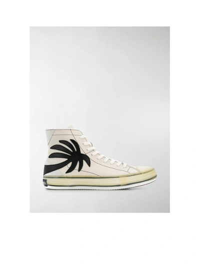 Shop Palm Angels Sneakers In White Black