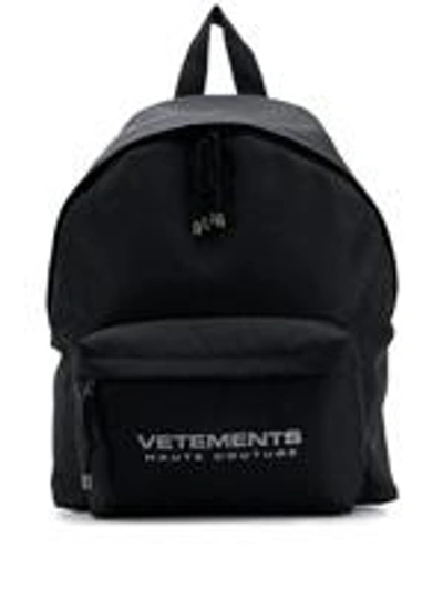 Shop Vetements Backpacks In Black