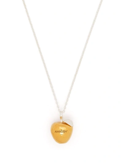 Shop Ambush Apple-charm Necklace In Silber