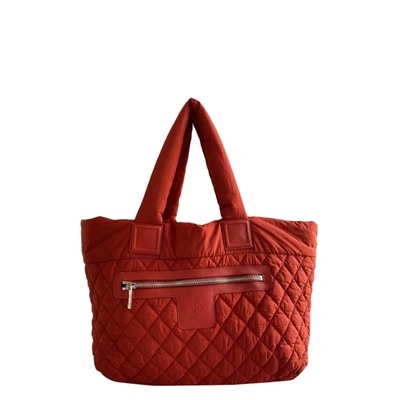 Pre-owned Chanel Red Nylon Coco Cocoon Bag