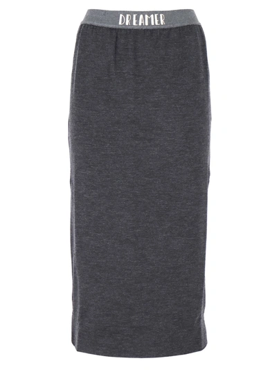 Shop Brunello Cucinelli Pencil Skirt In Grey