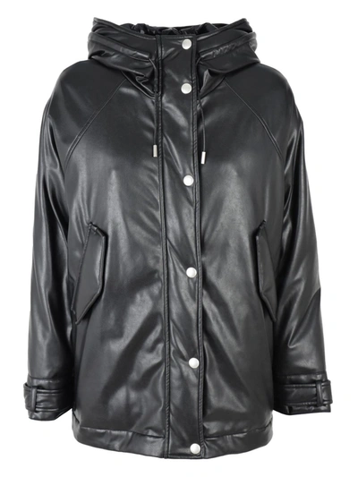 Shop Ermanno Scervino Hooded Puffer Jacket In Black