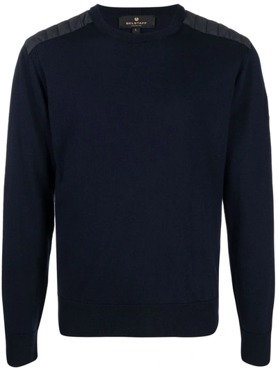 Shop Belstaff Kerrigan Crewneck Sweater In Blue