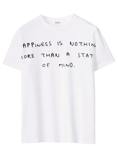 Shop Loewe Happiness Is Nothing More Than A State Of Mind T-shirt White