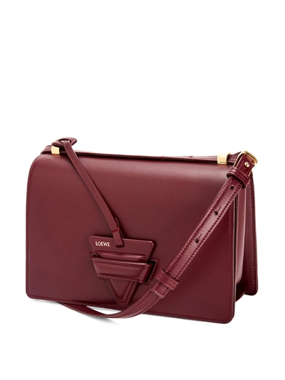 Shop Loewe Leather Barcelona Bag Berry