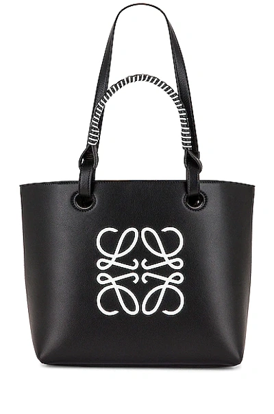 Shop Loewe Anagram Small Tote Bag In Black & Soft White