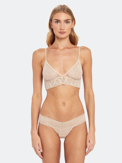 Shop Hanky Panky Signature Lace Low Rise Wrap Thong In Chai