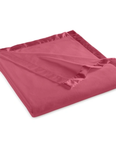 Shop Martha Stewart Collection Soft Fleece Blanket, King, Created For Macy's In Heathered Rose