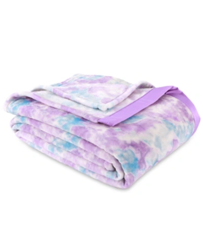 Shop Berkshire Classic Velvety Plush King Blanket, Created For Macy's In Hippie Tie Dye Lilac