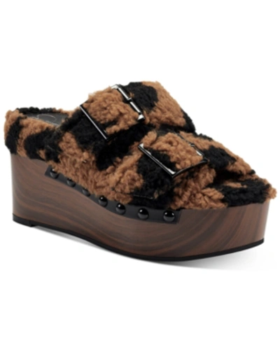 Shop Jessica Simpson Women's Cyriss Slide Platform Sandals Women's Shoes In Natural / Black