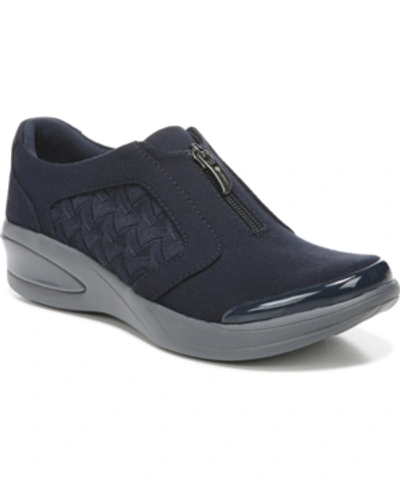 Shop Bzees Florence Washable Slip-on Sneakers Women's Shoes In Navy Blazer Twill Fabric