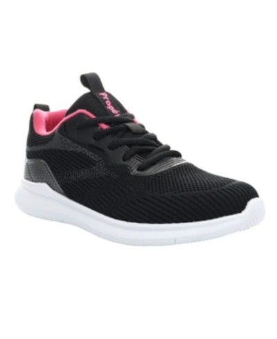 Shop Propét Women's Travelbound Pixel Sneakers Women's Shoes In Black, Pink