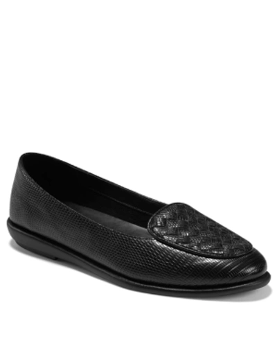 Shop Aerosoles Women's Brielle Casual Flats Women's Shoes In Black Lizard