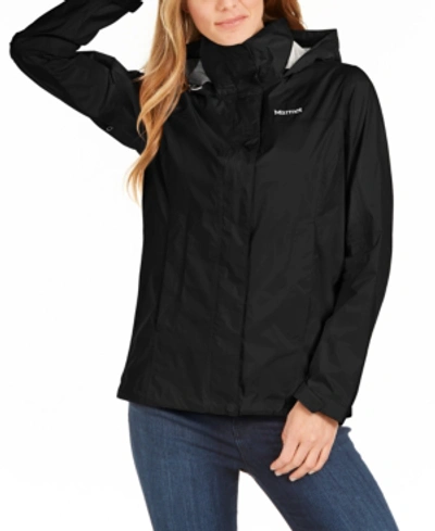 Shop Marmot Women's Precip Eco Rain Jacket In Black